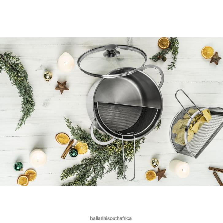 BALLARINI Ancona 85 qt Asparagus/ Pasta Pot 18/10 Stainless Steel Cookware T0DT66