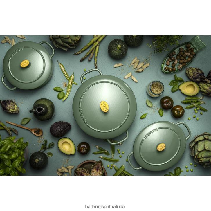 BALLARINI Bellamonte 475 qt Oval Cocotte Green Cookware T0DT51