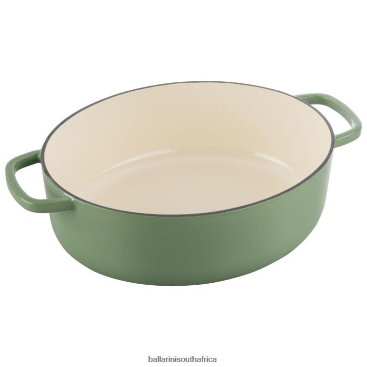 BALLARINI Bellamonte 475 qt Oval Cocotte Green Cookware T0DT51