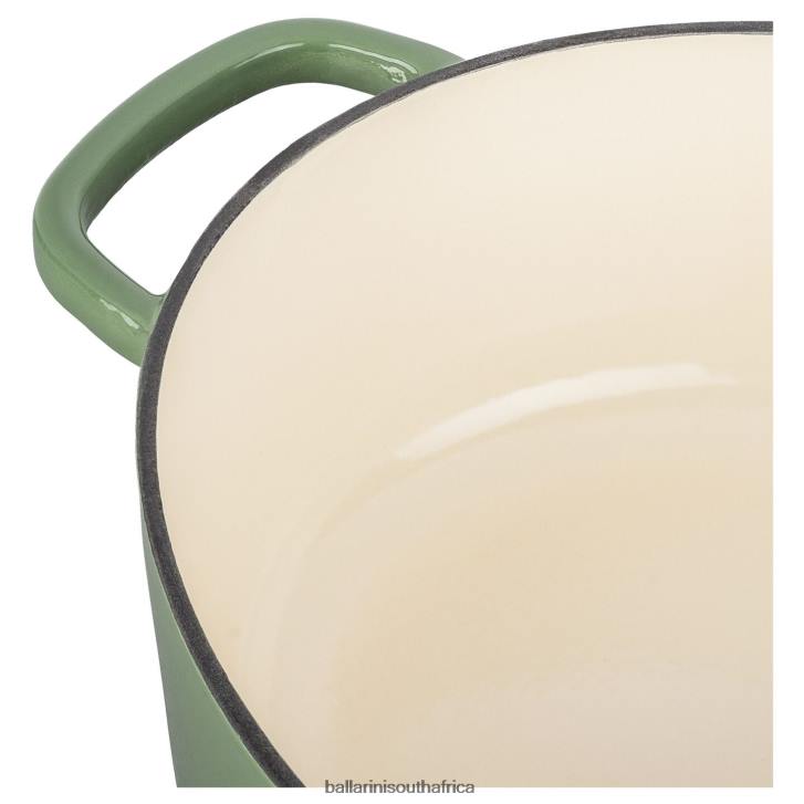 BALLARINI Bellamonte 475 qt Oval Cocotte Green Cookware T0DT51