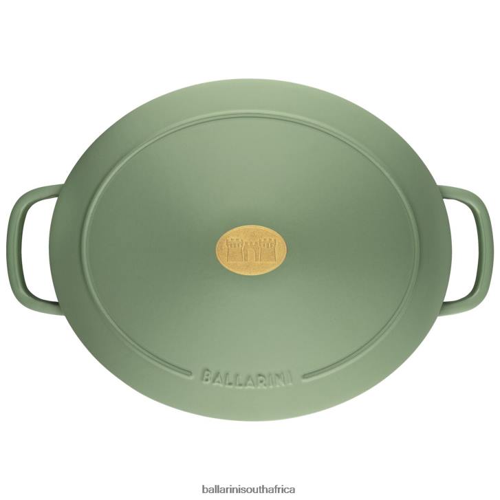 BALLARINI Bellamonte 475 qt Oval Cocotte Green Cookware T0DT51