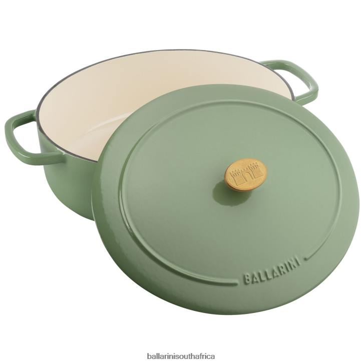 BALLARINI Bellamonte 475 qt Oval Cocotte Green Cookware T0DT51