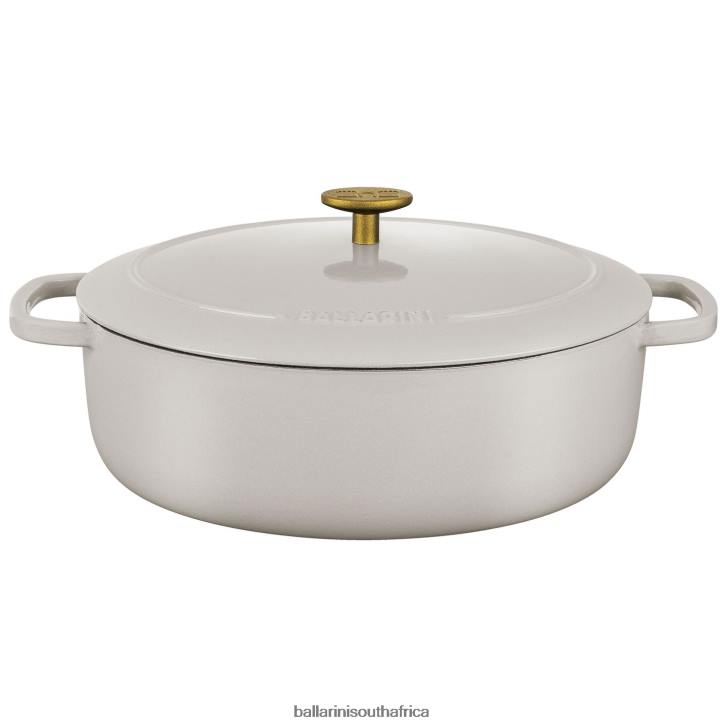BALLARINI Bellamonte 475 qt Oval Cocotte Ivory-white Cookware T0DT52