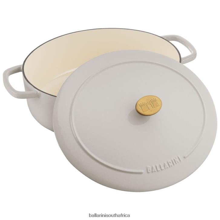 BALLARINI Bellamonte 475 qt Oval Cocotte Ivory-white Cookware T0DT52