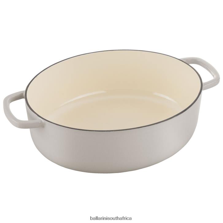 BALLARINI Bellamonte 475 qt Oval Cocotte Ivory-white Cookware T0DT52