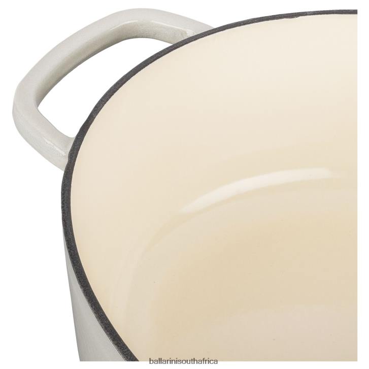 BALLARINI Bellamonte 475 qt Oval Cocotte Ivory-white Cookware T0DT52