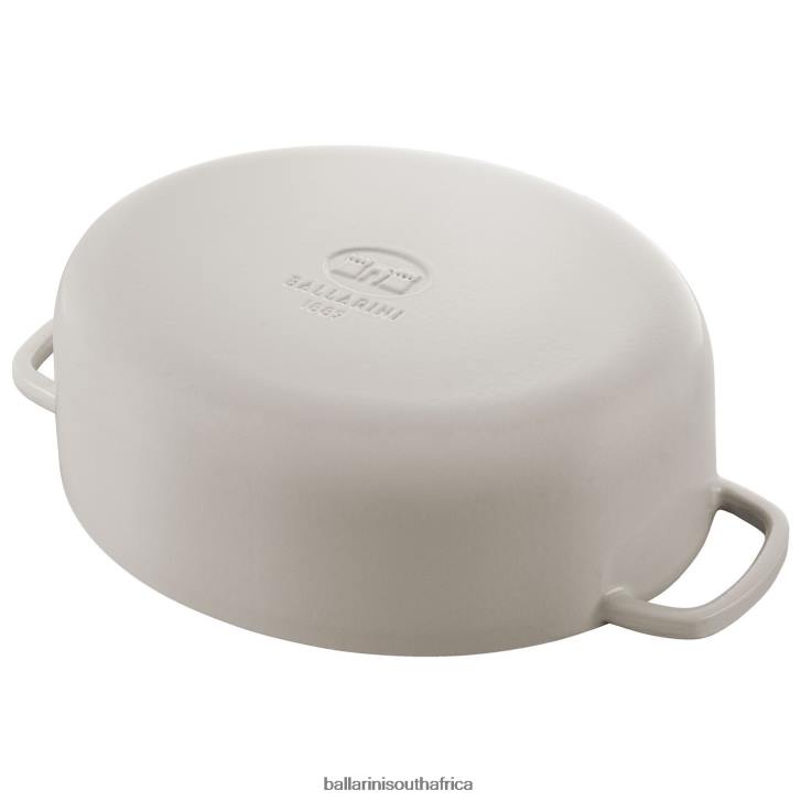 BALLARINI Bellamonte 475 qt Oval Cocotte Ivory-white Cookware T0DT52