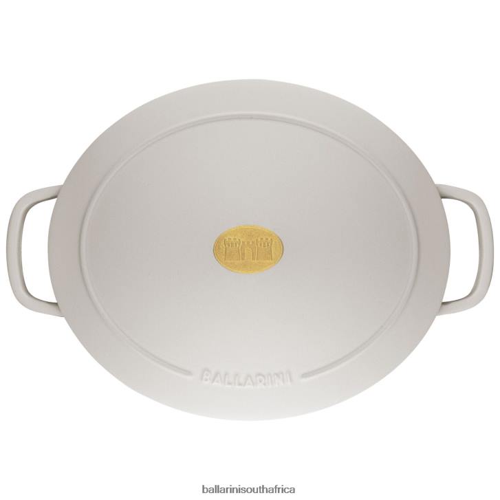 BALLARINI Bellamonte 475 qt Oval Cocotte Ivory-white Cookware T0DT52