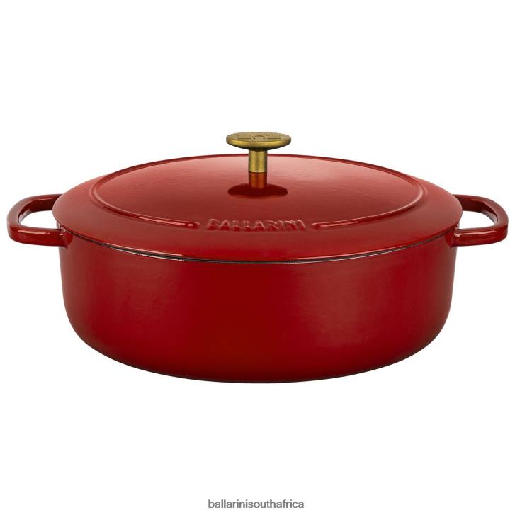BALLARINI Bellamonte 475 qt Oval Cocotte Red Cookware T0DT53