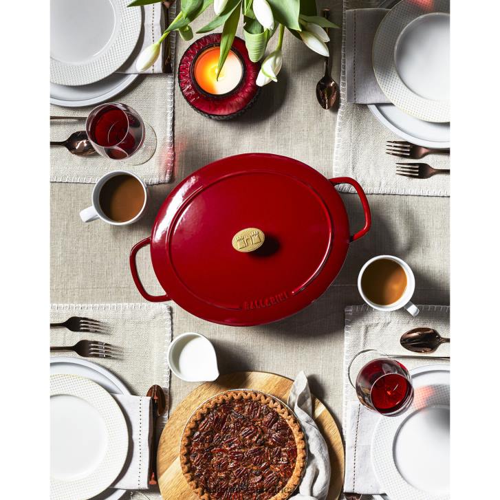 BALLARINI Bellamonte 475 qt Oval Cocotte Red Cookware T0DT53