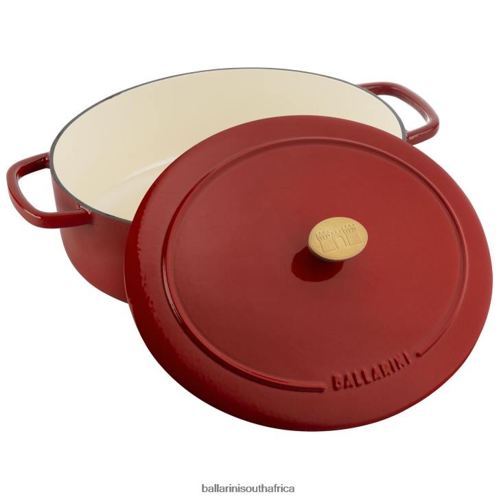BALLARINI Bellamonte 475 qt Oval Cocotte Red Cookware T0DT53