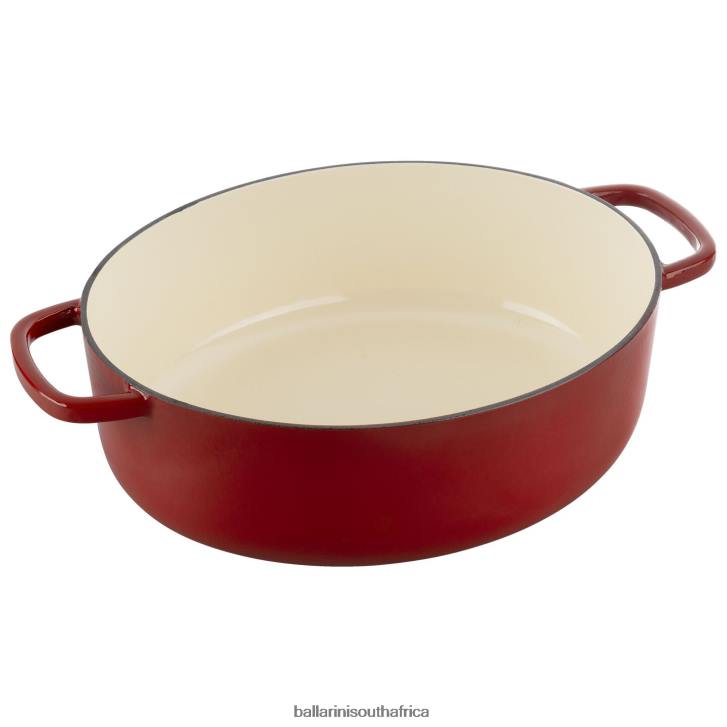 BALLARINI Bellamonte 475 qt Oval Cocotte Red Cookware T0DT53