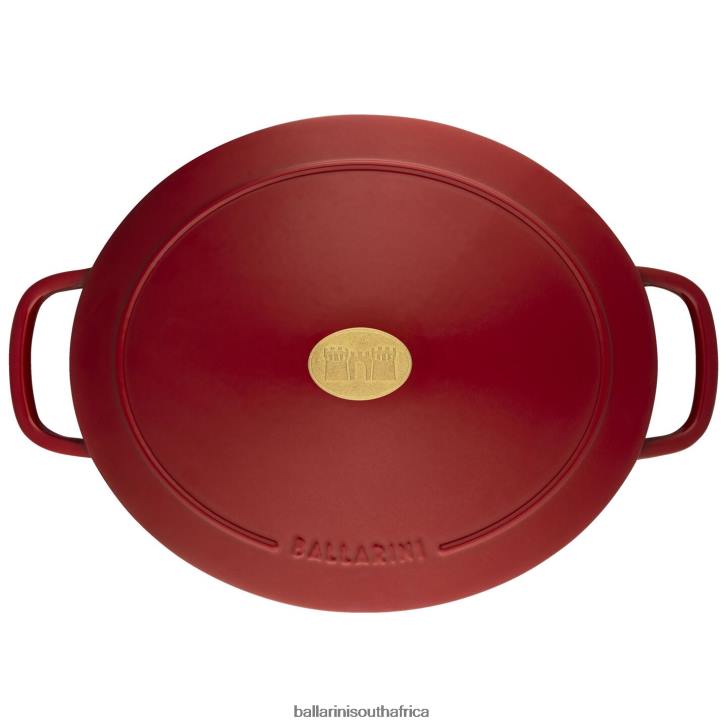 BALLARINI Bellamonte 475 qt Oval Cocotte Red Cookware T0DT53