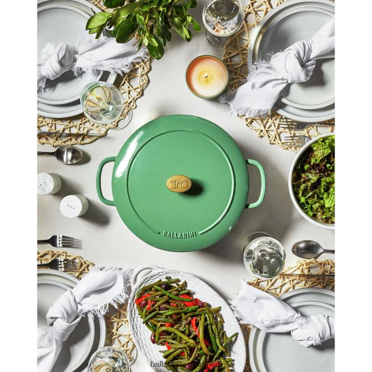 BALLARINI Bellamonte 575 qt Round Cocotte Green Cookware T0DT28