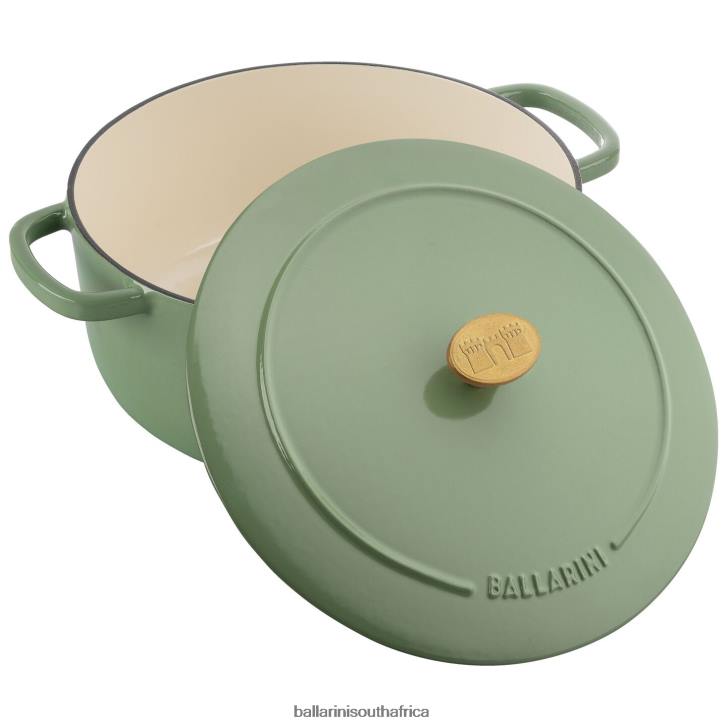 BALLARINI Bellamonte 575 qt Round Cocotte Green Cookware T0DT28