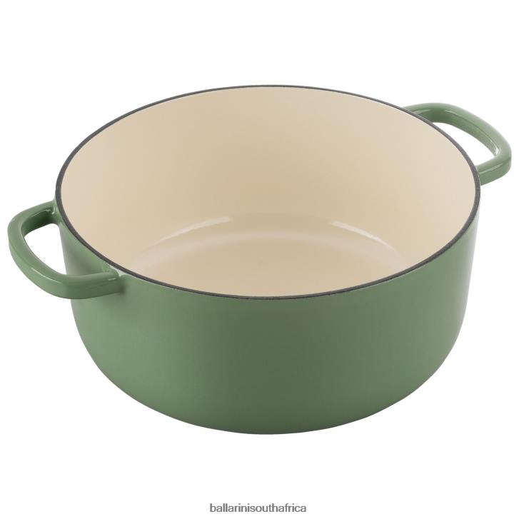 BALLARINI Bellamonte 575 qt Round Cocotte Green Cookware T0DT28