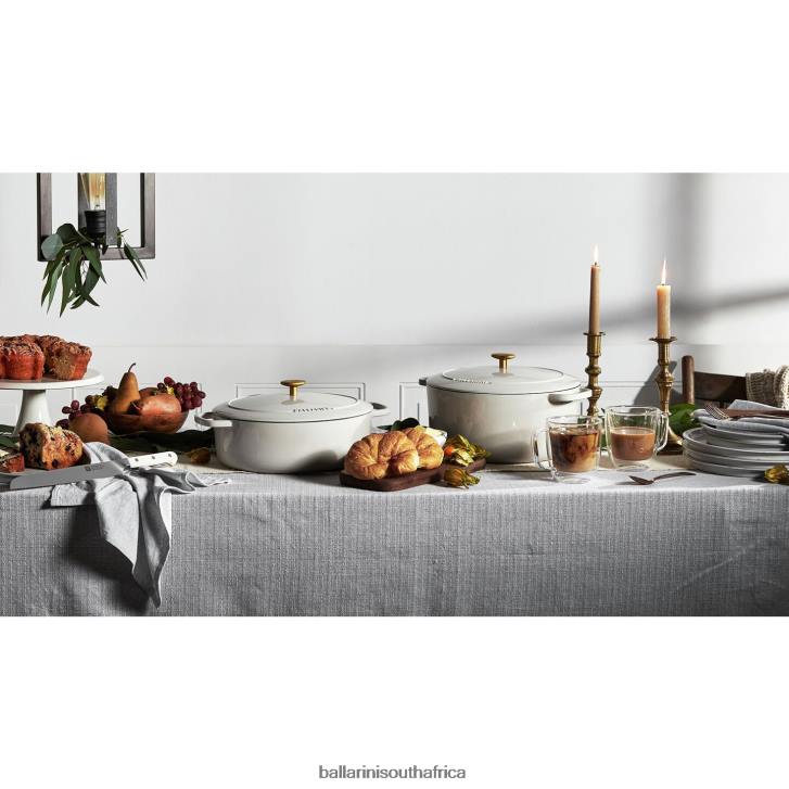 BALLARINI Bellamonte 575 qt Round Cocotte Ivory-white Cookware T0DT29