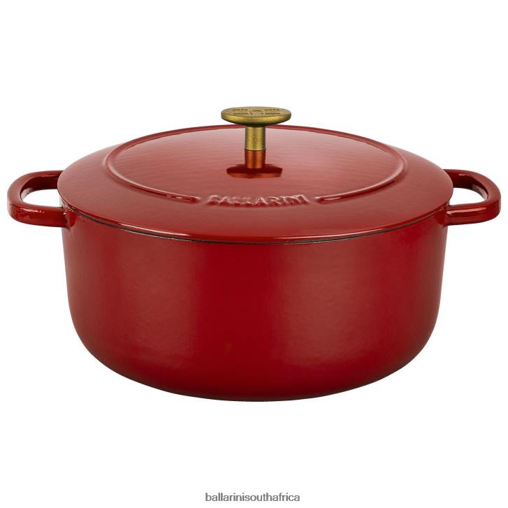 BALLARINI Bellamonte 575 qt Round Cocotte Red Cookware T0DT30
