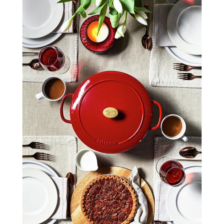 BALLARINI Bellamonte 575 qt Round Cocotte Red Cookware T0DT30