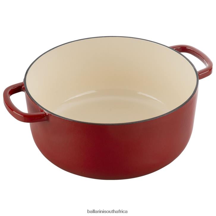BALLARINI Bellamonte 575 qt Round Cocotte Red Cookware T0DT30