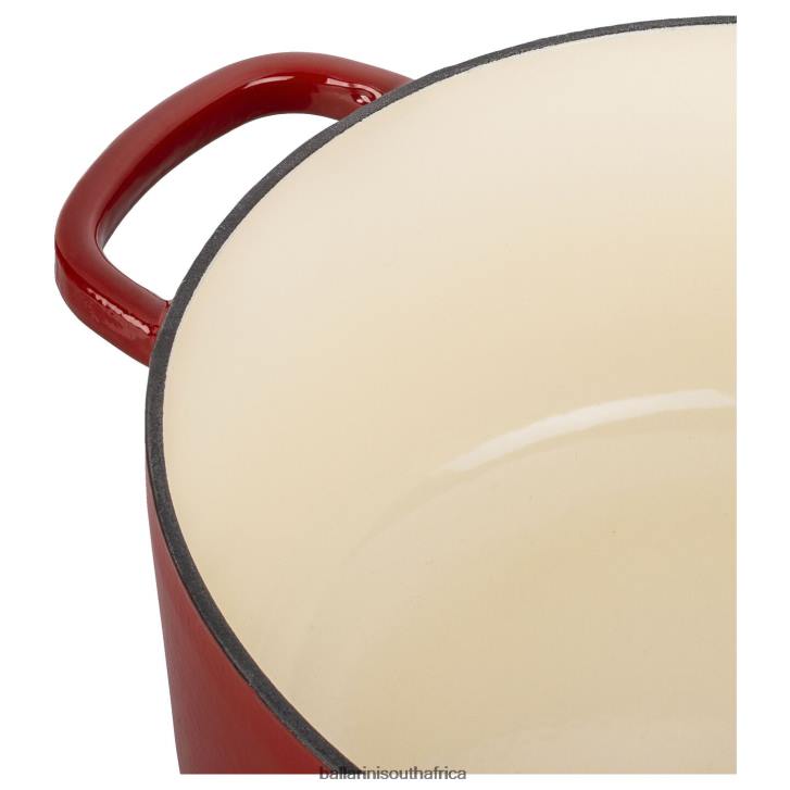 BALLARINI Bellamonte 575 qt Round Cocotte Red Cookware T0DT30