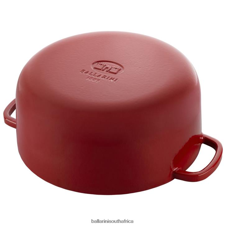 BALLARINI Bellamonte 575 qt Round Cocotte Red Cookware T0DT30