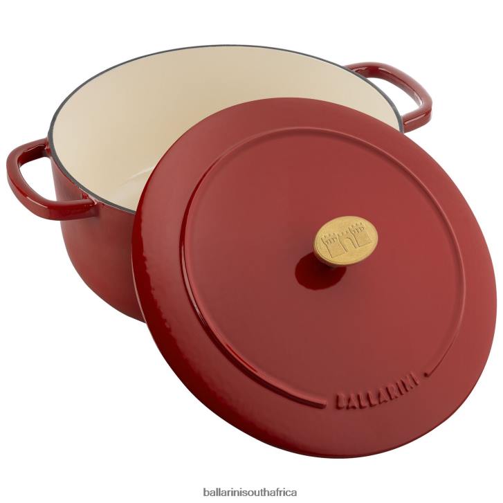 BALLARINI Bellamonte 575 qt Round Cocotte Red Cookware T0DT30