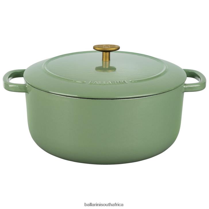 BALLARINI Bellamonte 75 qt Round Cocotte Green Cookware T0DT10