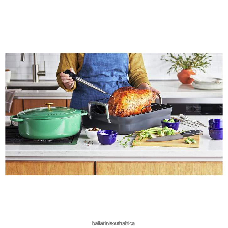 BALLARINI Bellamonte 75 qt Round Cocotte Green Cookware T0DT10