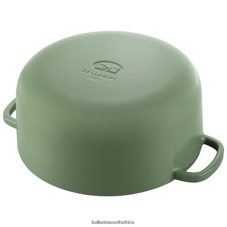 BALLARINI Bellamonte 75 qt Round Cocotte Green Cookware T0DT10