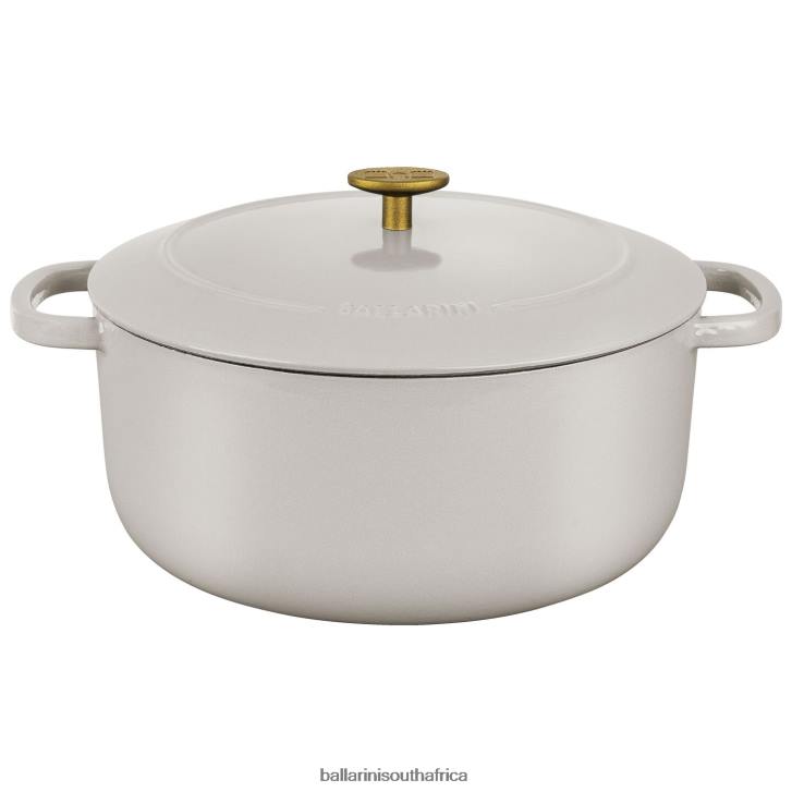 BALLARINI Bellamonte 75 qt Round Cocotte Ivory-white Cookware T0DT11