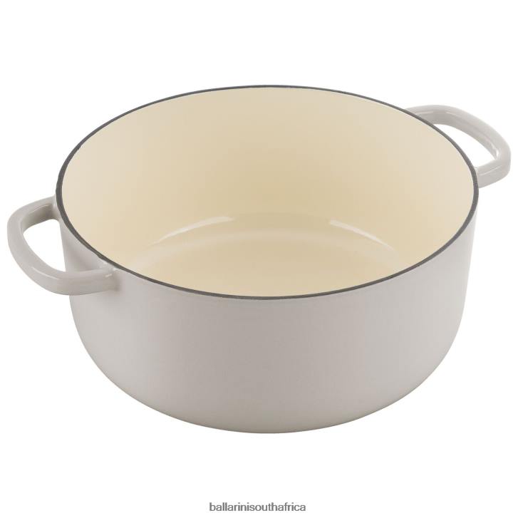 BALLARINI Bellamonte 75 qt Round Cocotte Ivory-white Cookware T0DT11