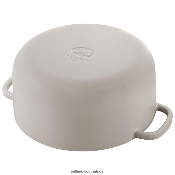 BALLARINI Bellamonte 75 qt Round Cocotte Ivory-white Cookware T0DT11