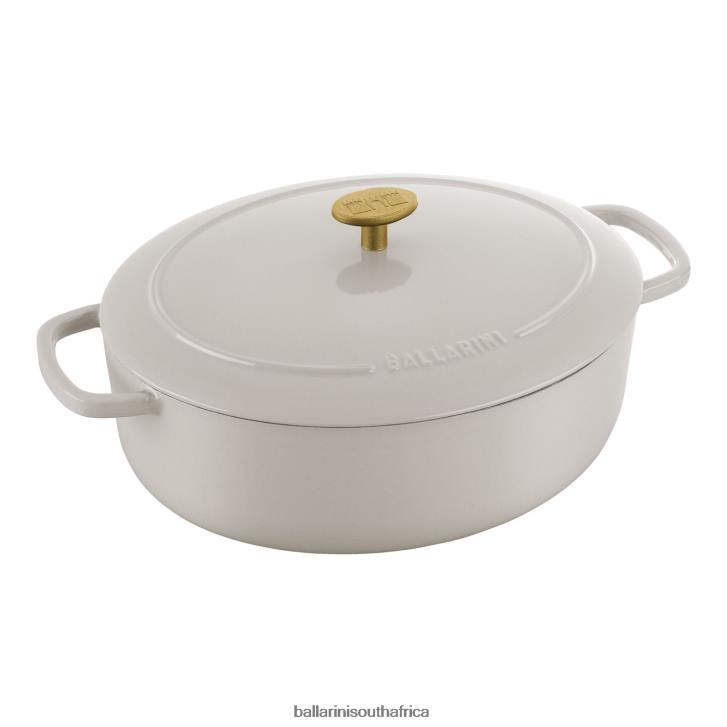 BALLARINI Bellamonte 4.75 qt, Oval, Cocotte, Ivory-white Cookware T0DT52