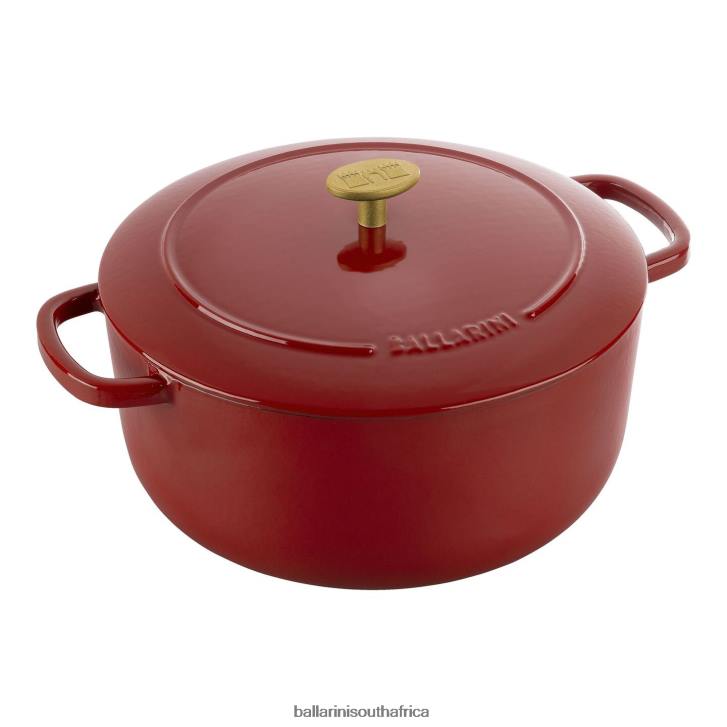 BALLARINI Bellamonte 5.75 qt, Round, Cocotte, Red Cookware T0DT30