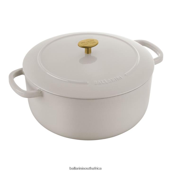 BALLARINI Bellamonte 7.5 qt, Round, Cocotte, Ivory-white Cookware T0DT11
